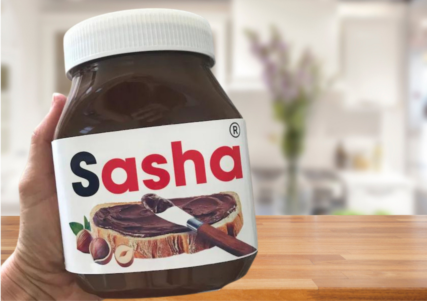 PREMIUM High Quality Nutella Stickers with Personalized First Name