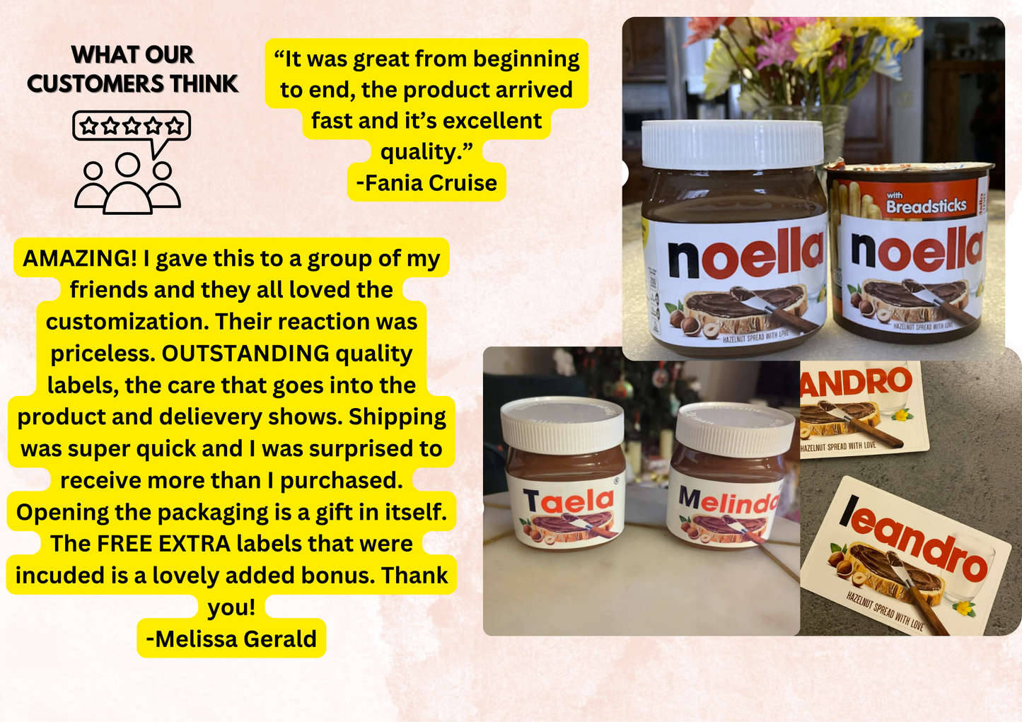 PREMIUM High Quality Nutella Stickers with Personalized First Name