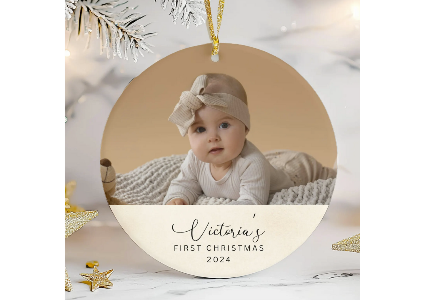 Custom Photo Ceramic Ornament