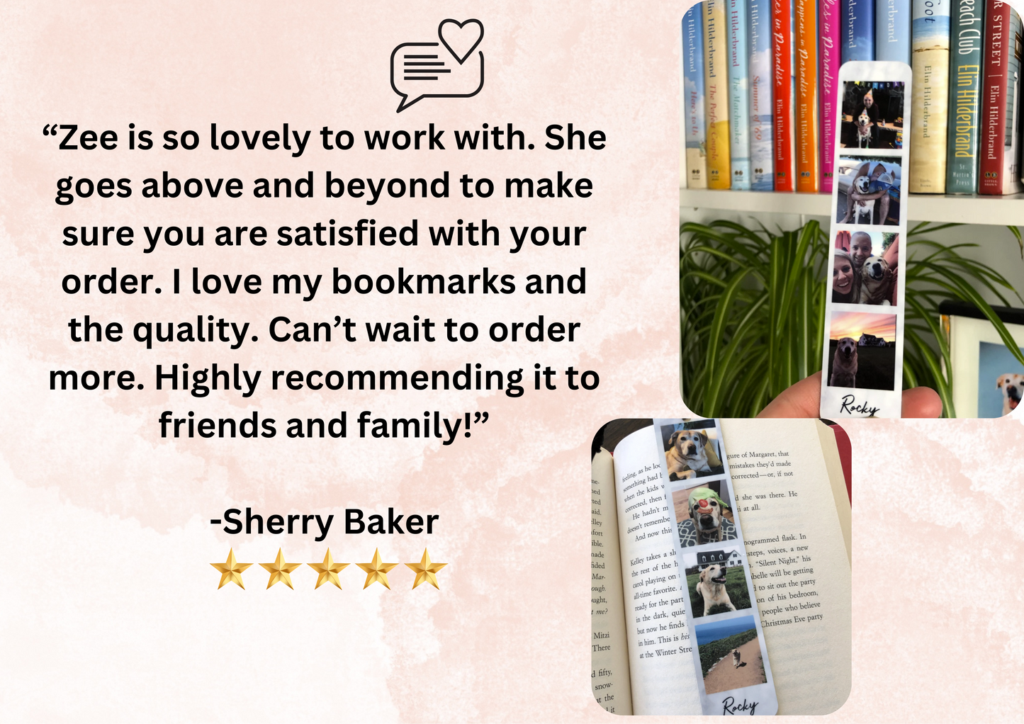 Personalized Custom Photo Bookmark for Book Lovers