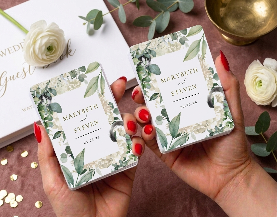 Custom Wedding Playing Cards - Personalized Bulk Favors (Sets of 5+)