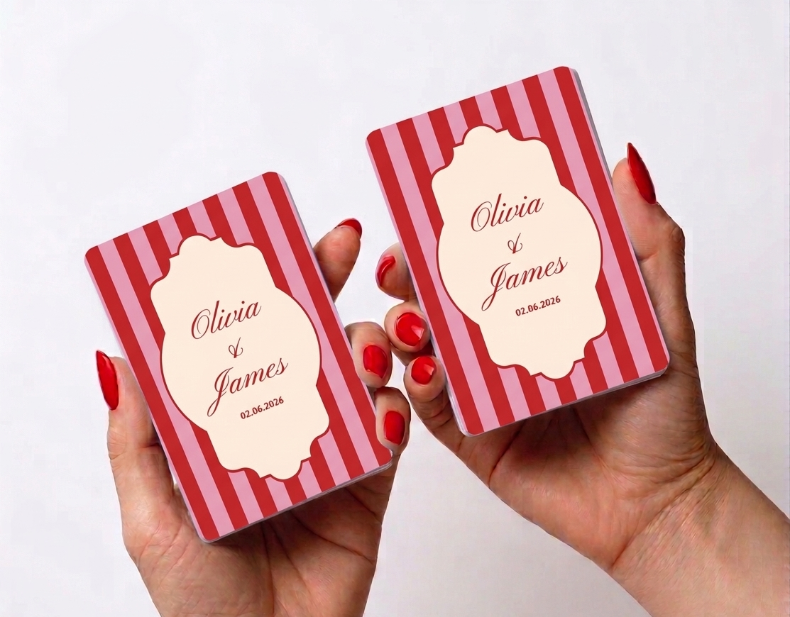 Custom Wedding Playing Cards - Personalized Bulk Favors (Sets of 5+)