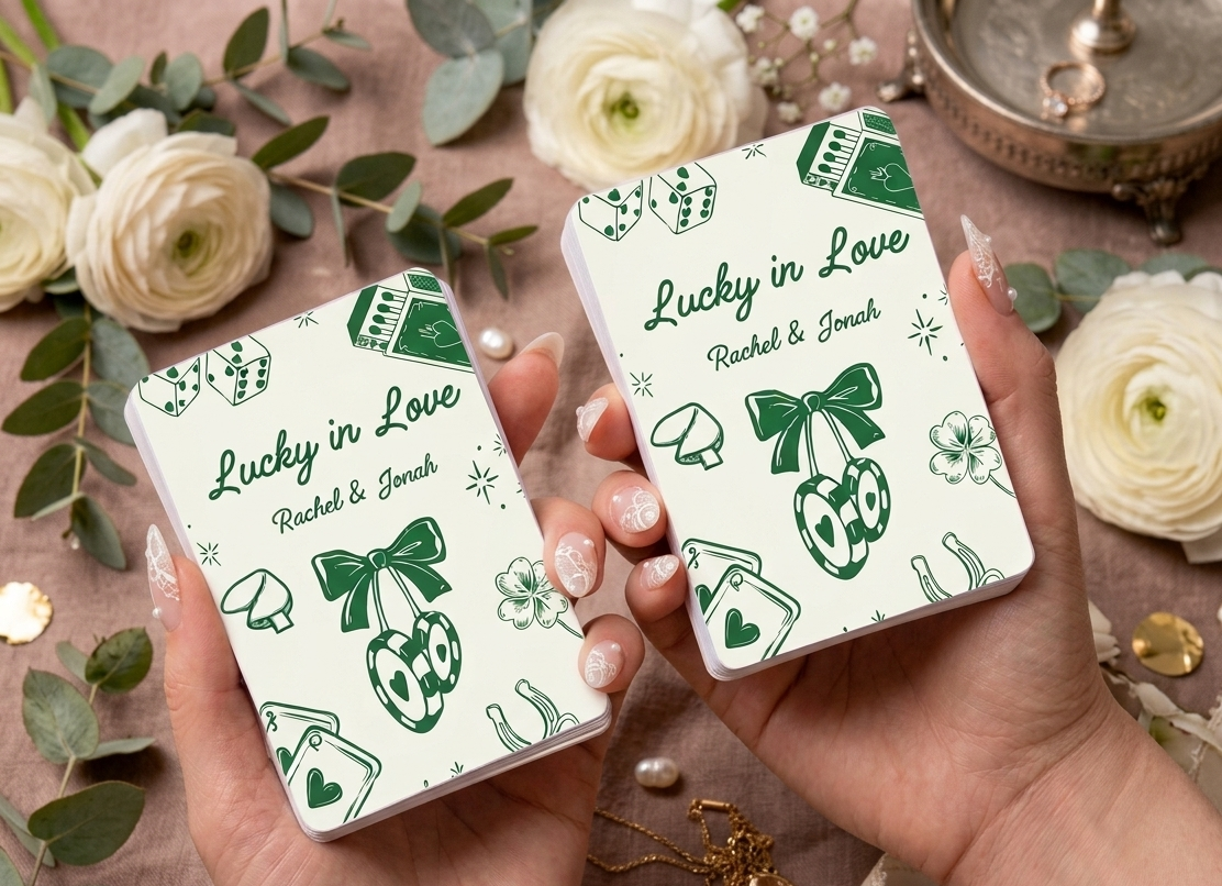 Custom Wedding Playing Cards - Personalized Bulk Favors (Sets of 5+)