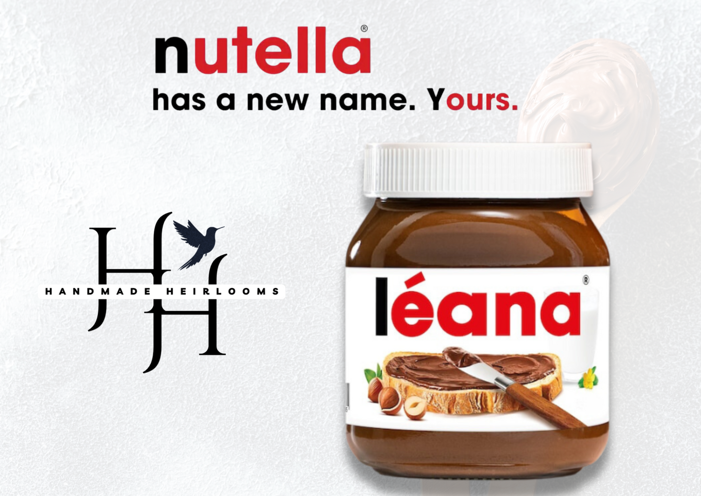 PREMIUM High Quality Nutella Stickers with Personalized First Name