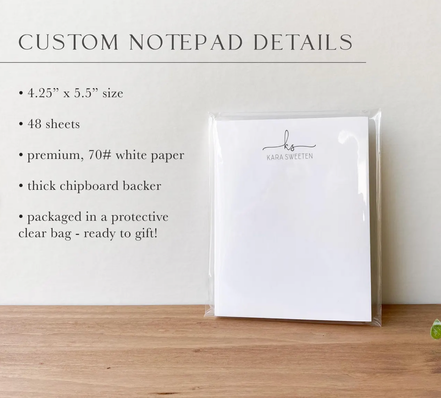 Personalized Modern Design Notepad with Name