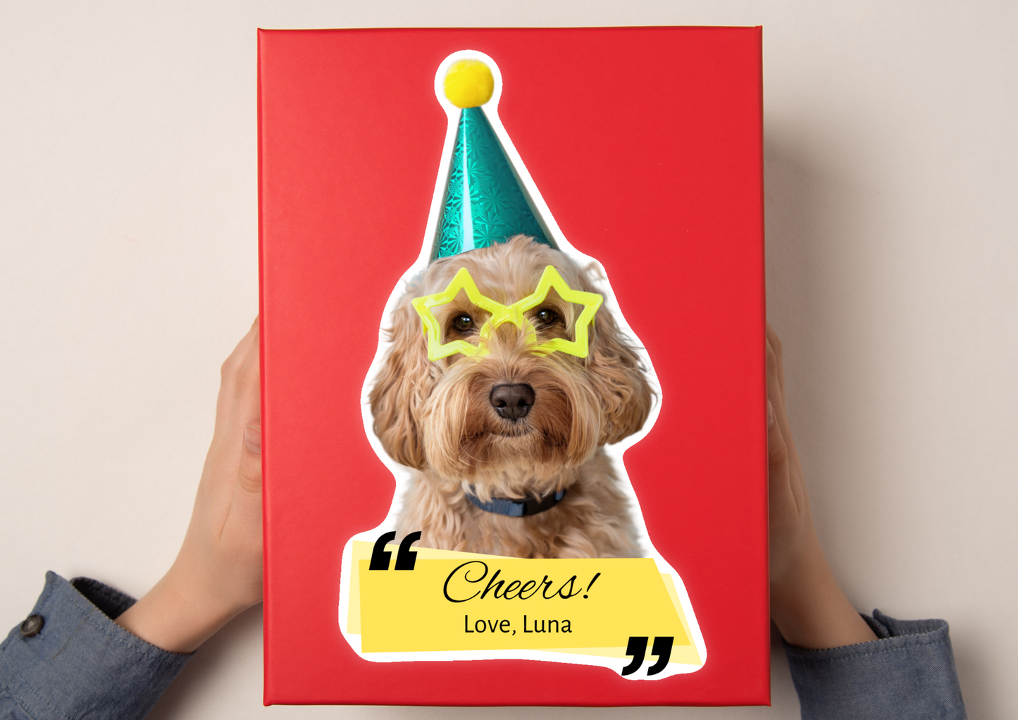 Custom Pet Wedding Favour "Cheers!" Stickers | Pet of Honor Personalized Sticker | Wedding Favour Label | Custom Cheers Stickers