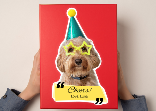 Custom Pet Wedding Favour "Cheers!" Stickers | Pet of Honor Personalized Sticker | Wedding Favour Label | Custom Cheers Stickers